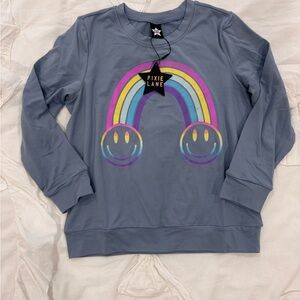 Pixie Lane Kids Rainbow Sweatshirt - Blue